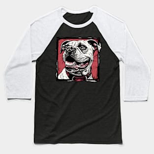 Retro Art American Bully Dog Lover Baseball T-Shirt